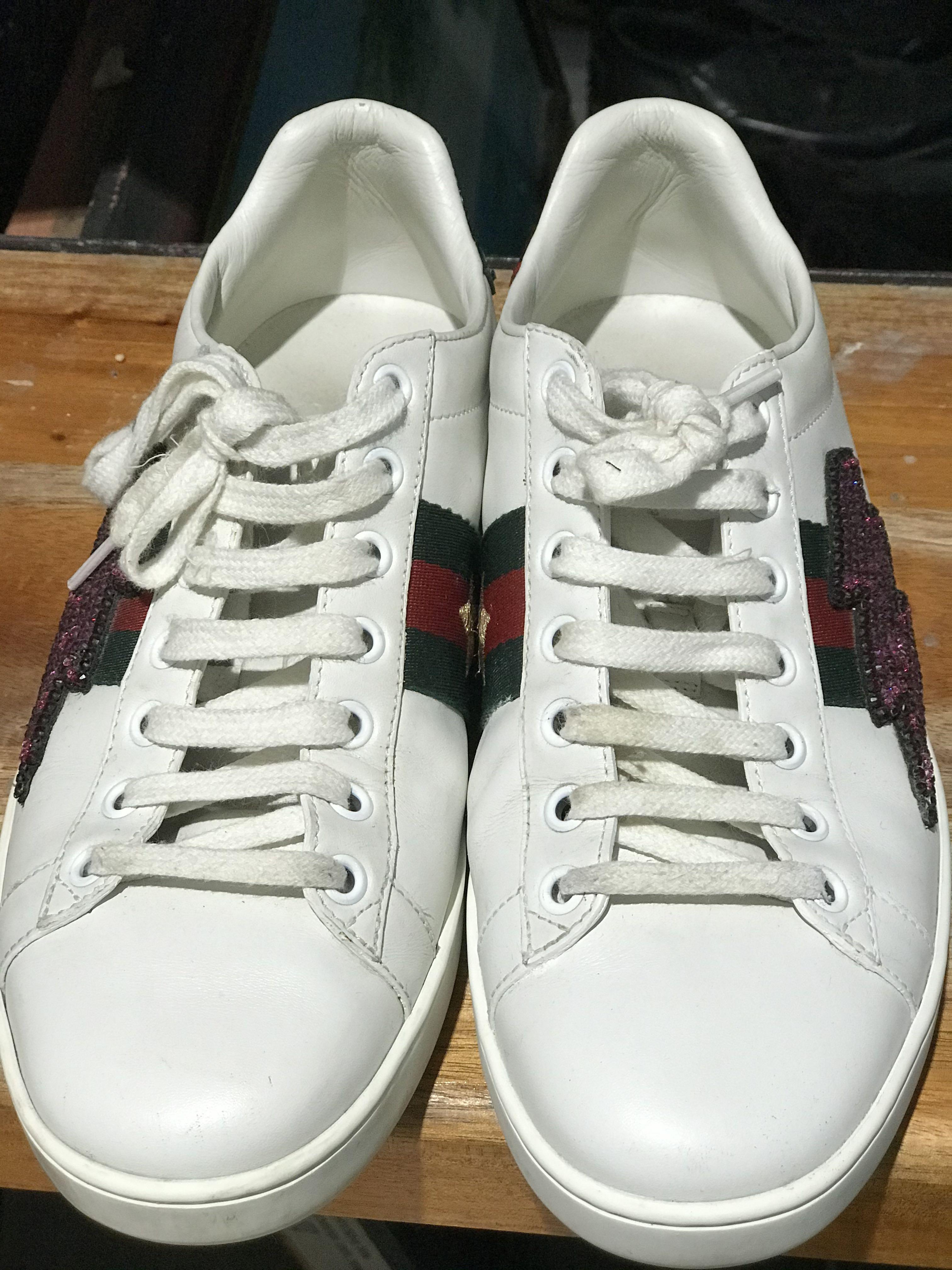 gucci ace lightning bolt