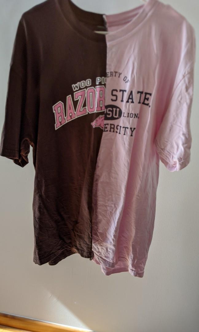 Pink brown shirt clearance