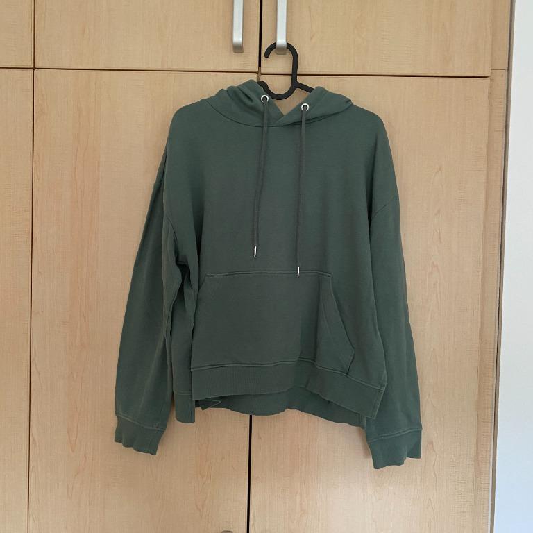 khaki green hoodie womens