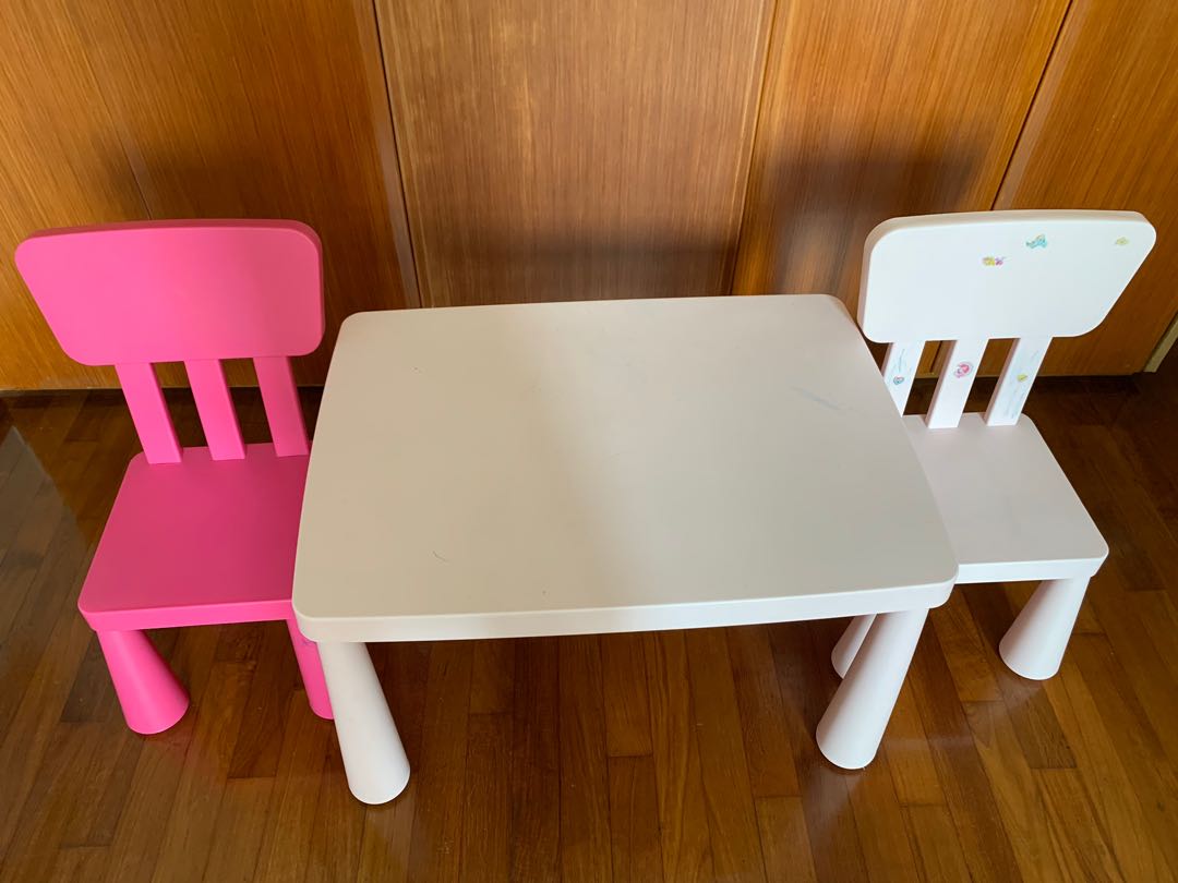 Ikea Kids Table and two chair, Babies & Kids, Baby Nursery & Kids