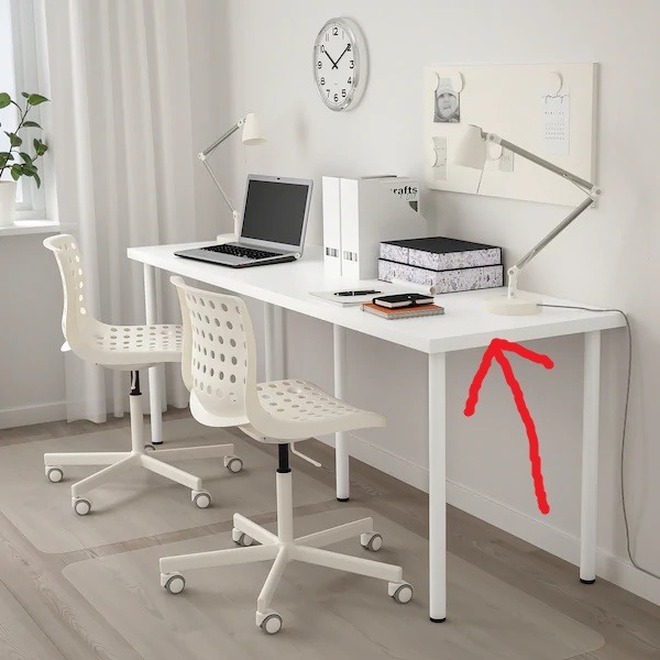 Ikea linnmon desk 200cm sale
