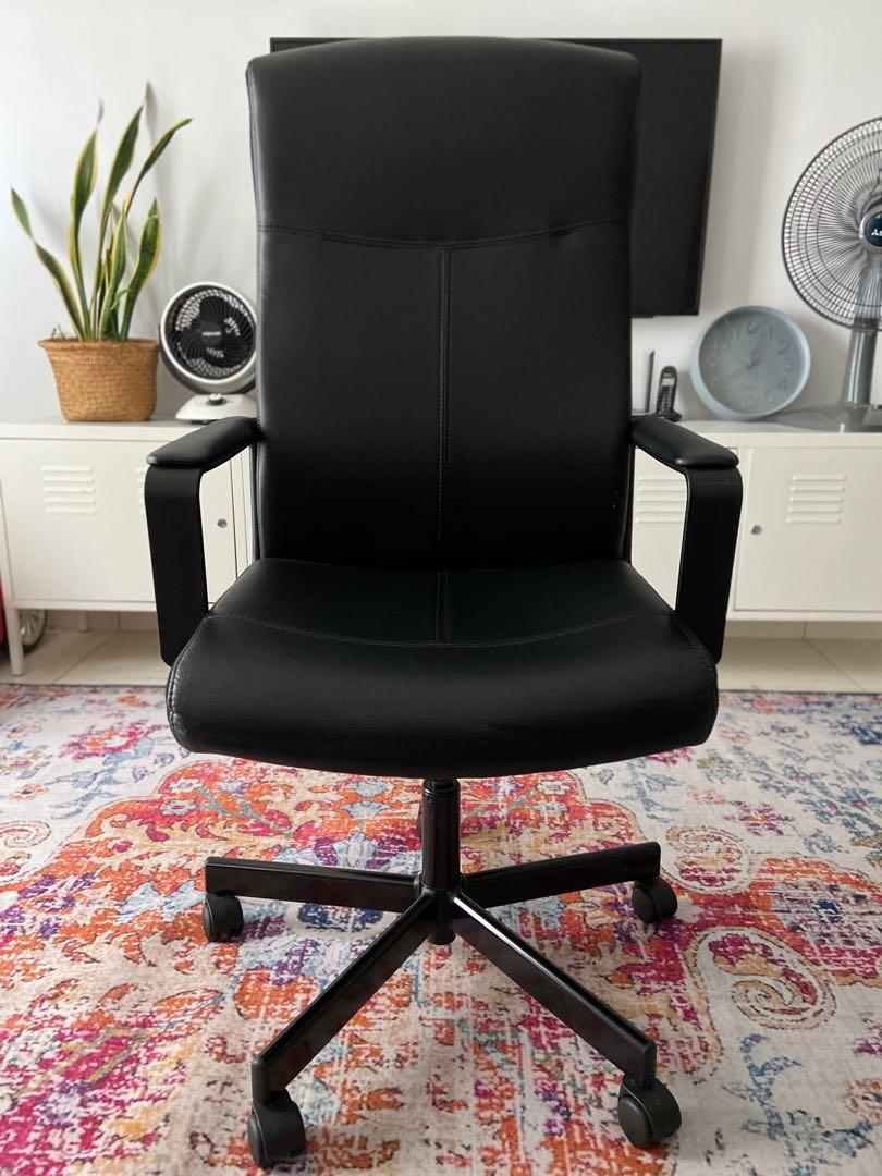 IKEA Millberget Swivel Office Chair (Black), Furniture & Home Living