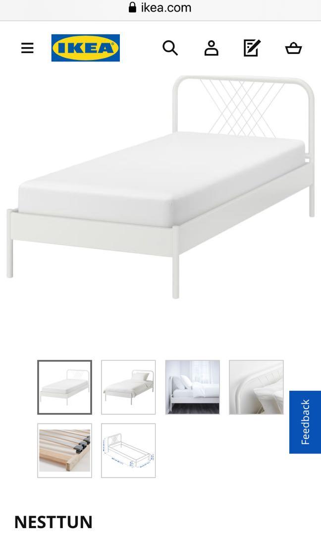 Ikea Nesttun Single Bed Frame Furniture Beds Mattresses On Carousell