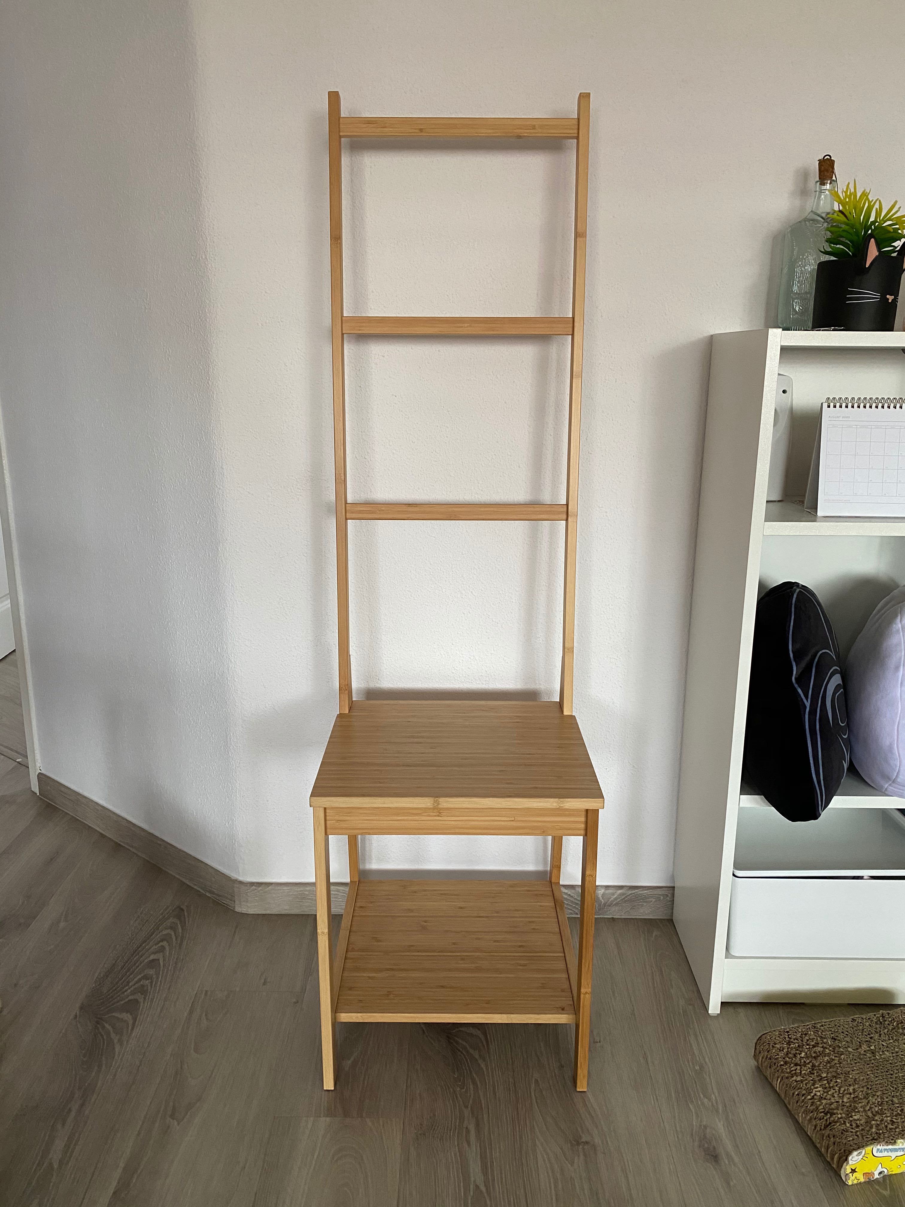 Ikea Towel rack chair bamboo Furniture Home Living Furniture Shelves Cabinets Racks on Carousell