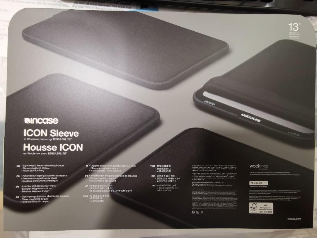 Incase ICON Sleeve for 13 MacBook Air and MacBook Pro Mobile Phones Gadgets Mobile Gadget Accessories Cases Sleeves on Carousell