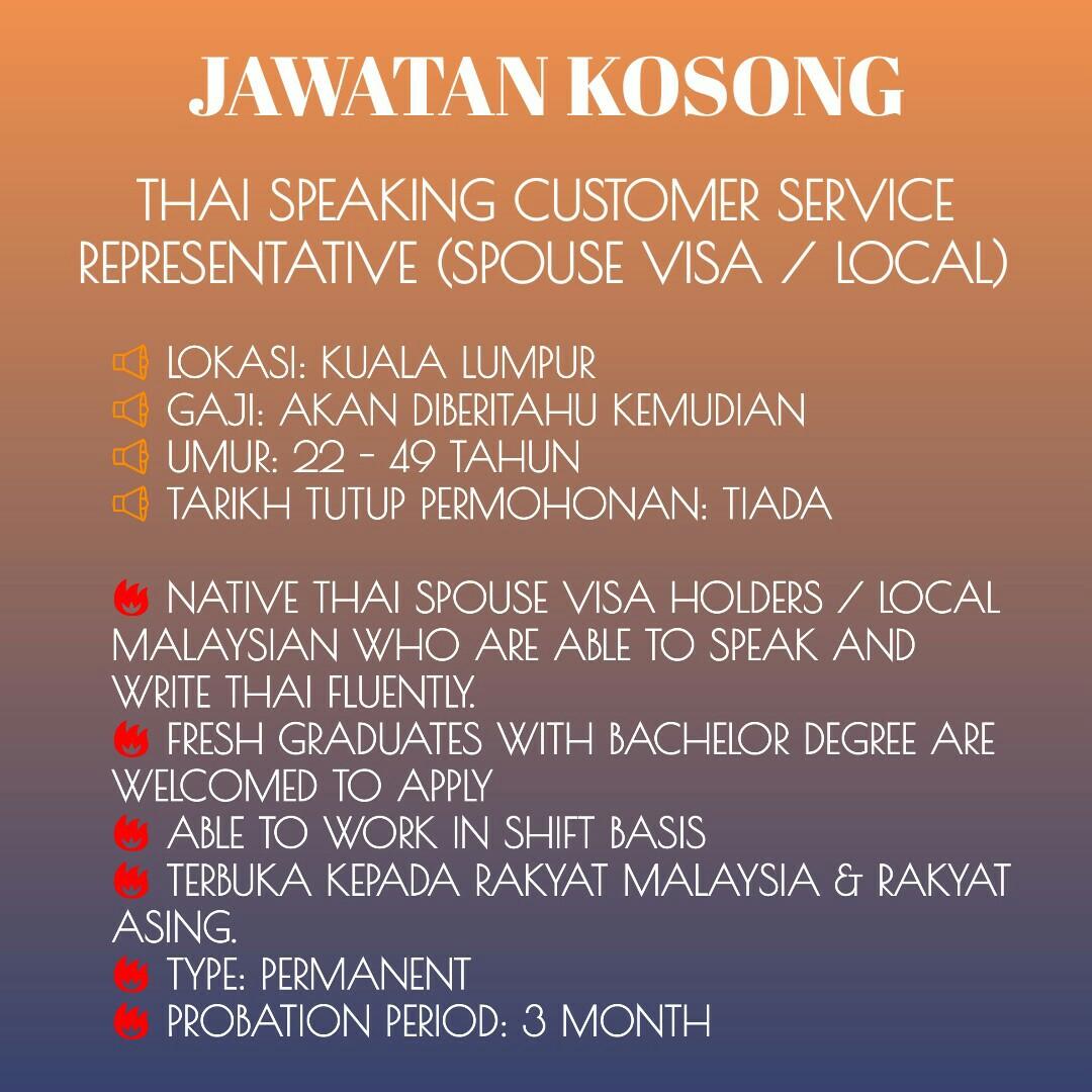 Jawatan Kosong 2020 Jobs Full Time Customer Service On Carousell