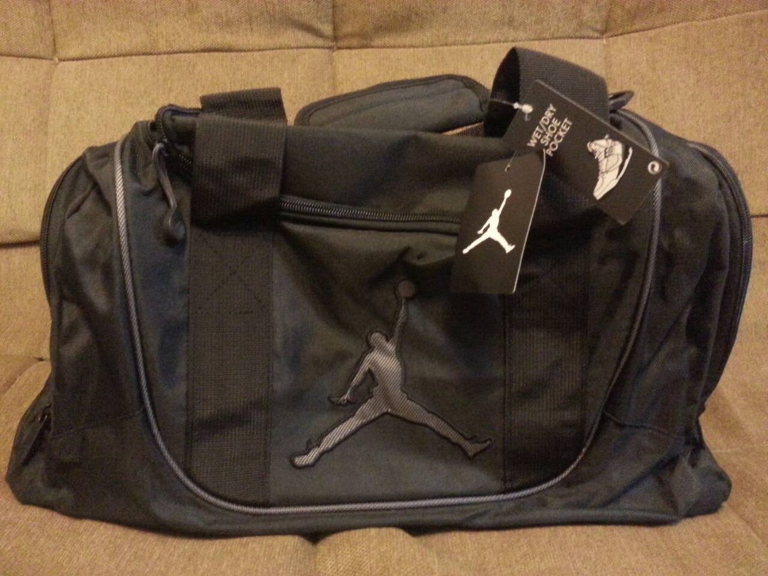 jordan leather duffel bag