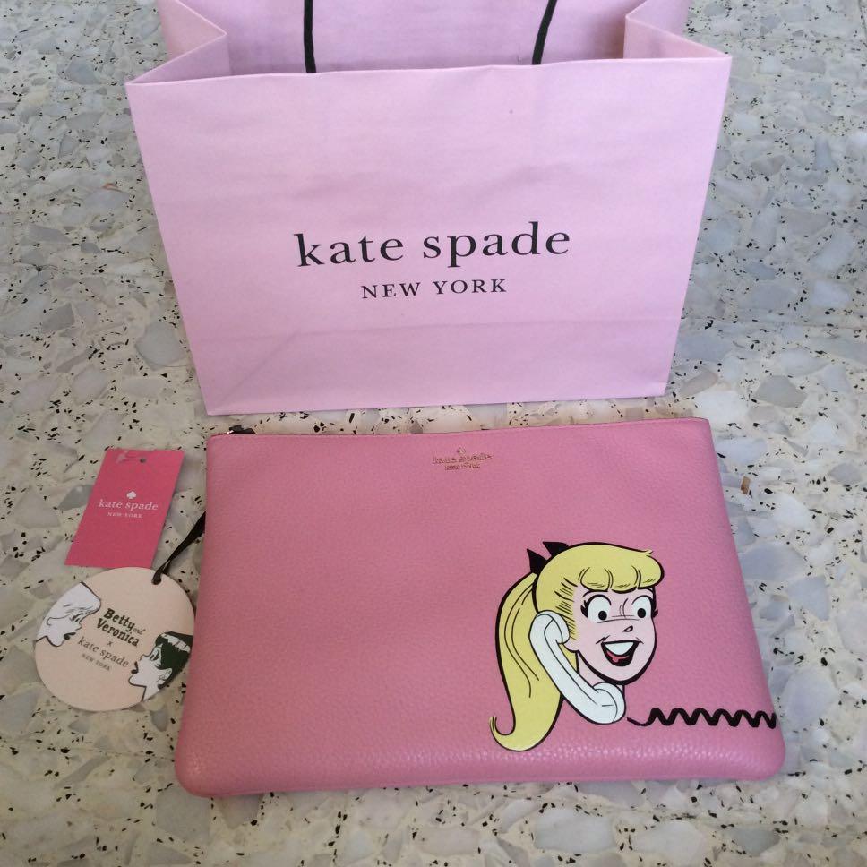 Kate Spade New York x Archie comics pink multi pouch, Luxury, Bags