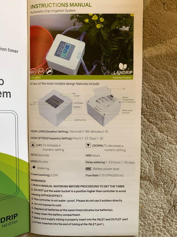 Landrip Automatic Drip Irrigation System, Furniture & Home Living