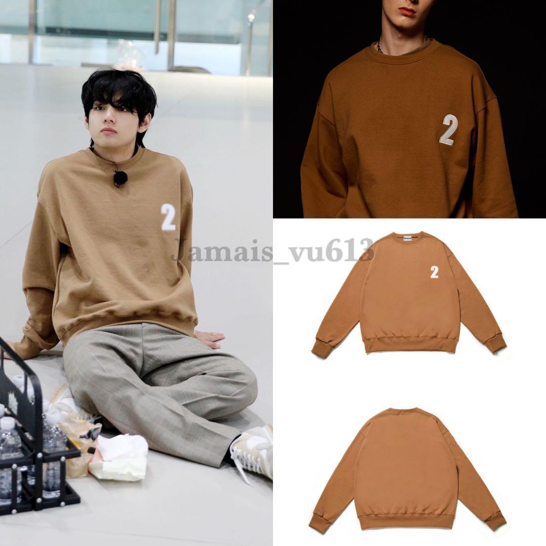 Shop LE2 2020-21FW BTS V Jimin☆LE2☆2 LOGO SWEAT SHIRT by 韓通猫