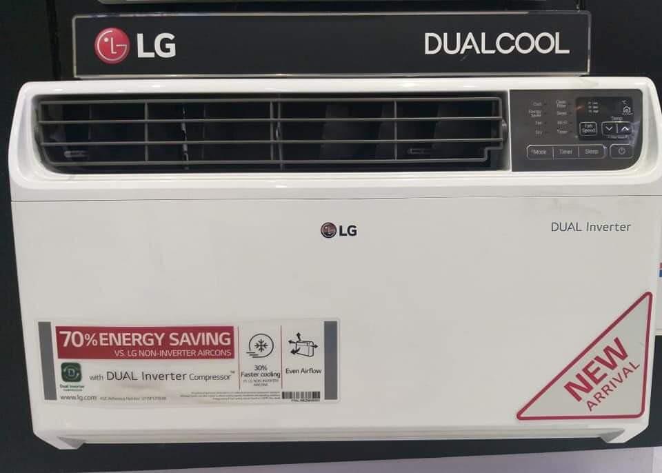 LG DUAL INVERTER WINDOW TYPE 1HP, TV & Home Appliances, Air