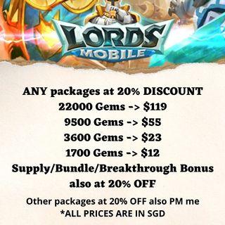 Lords Mobile Top Up