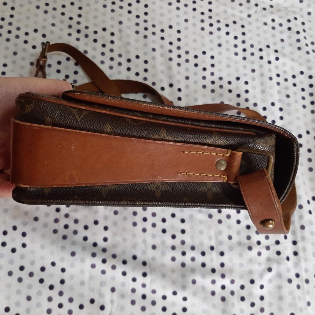 Louis Vuitton Cartoucheire GM (Category: Purses & Pouches) located in Quezon City. Submitted by liambambam (Listing ID 1028733687, Image 3). Description: Louis Vuitton LV Cartouchiere GM Authentic Preloved with signs of usage - dry closure tab, creases, minor cracks in flap area, pls see photos Cleaned with Lovin my Bags leather conditioner.