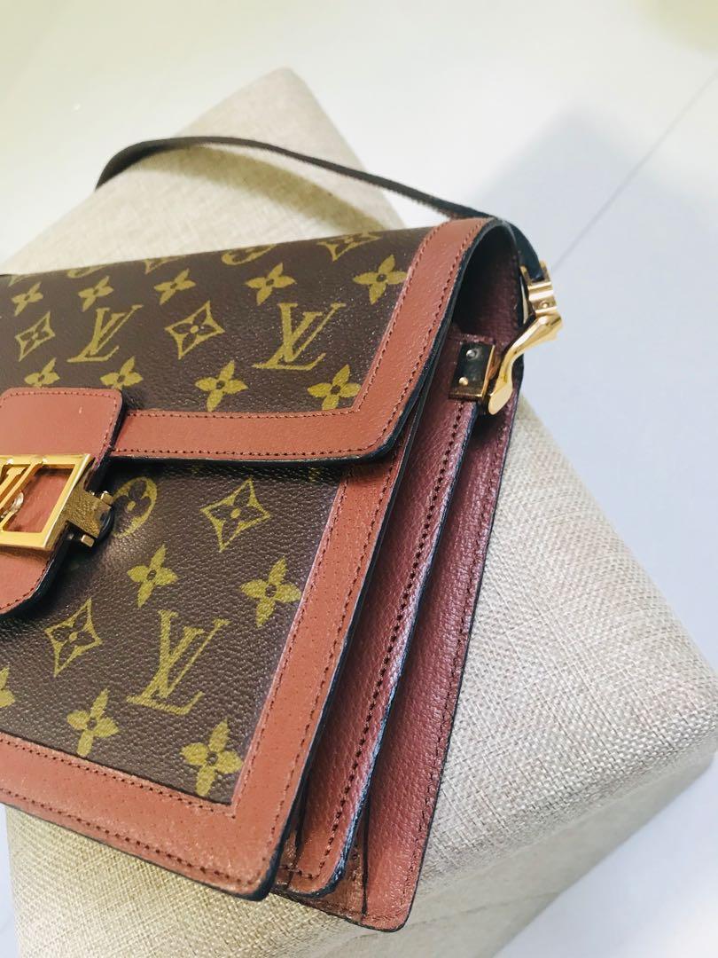 Dauphine vintage leather crossbody bag Louis Vuitton Brown in Leather -  28519897