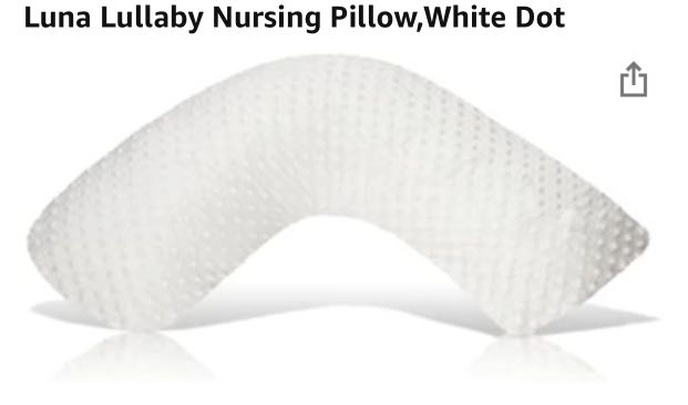 Luna Lullaby Nursing Pillow - White Dot