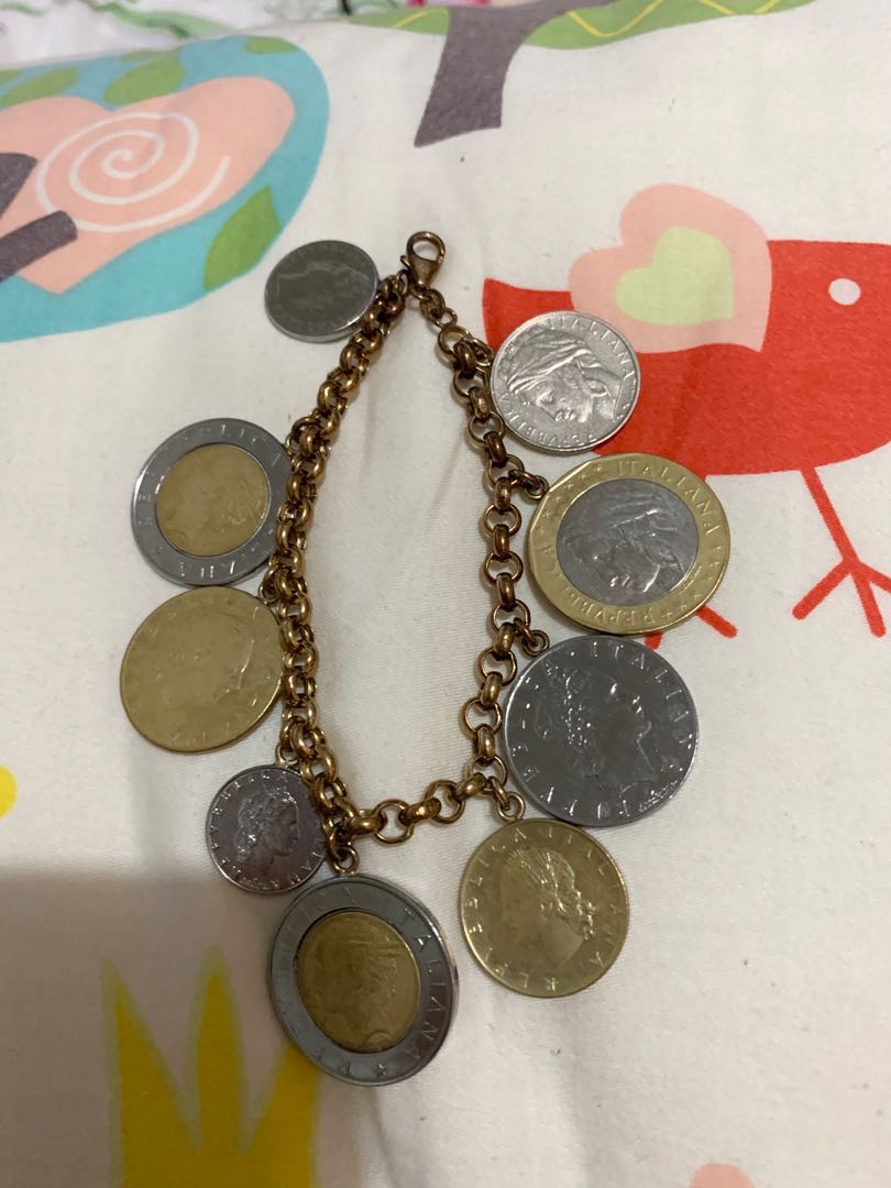 Macys vermeil lira coin bracelet charm Women s Fashion Jewelry