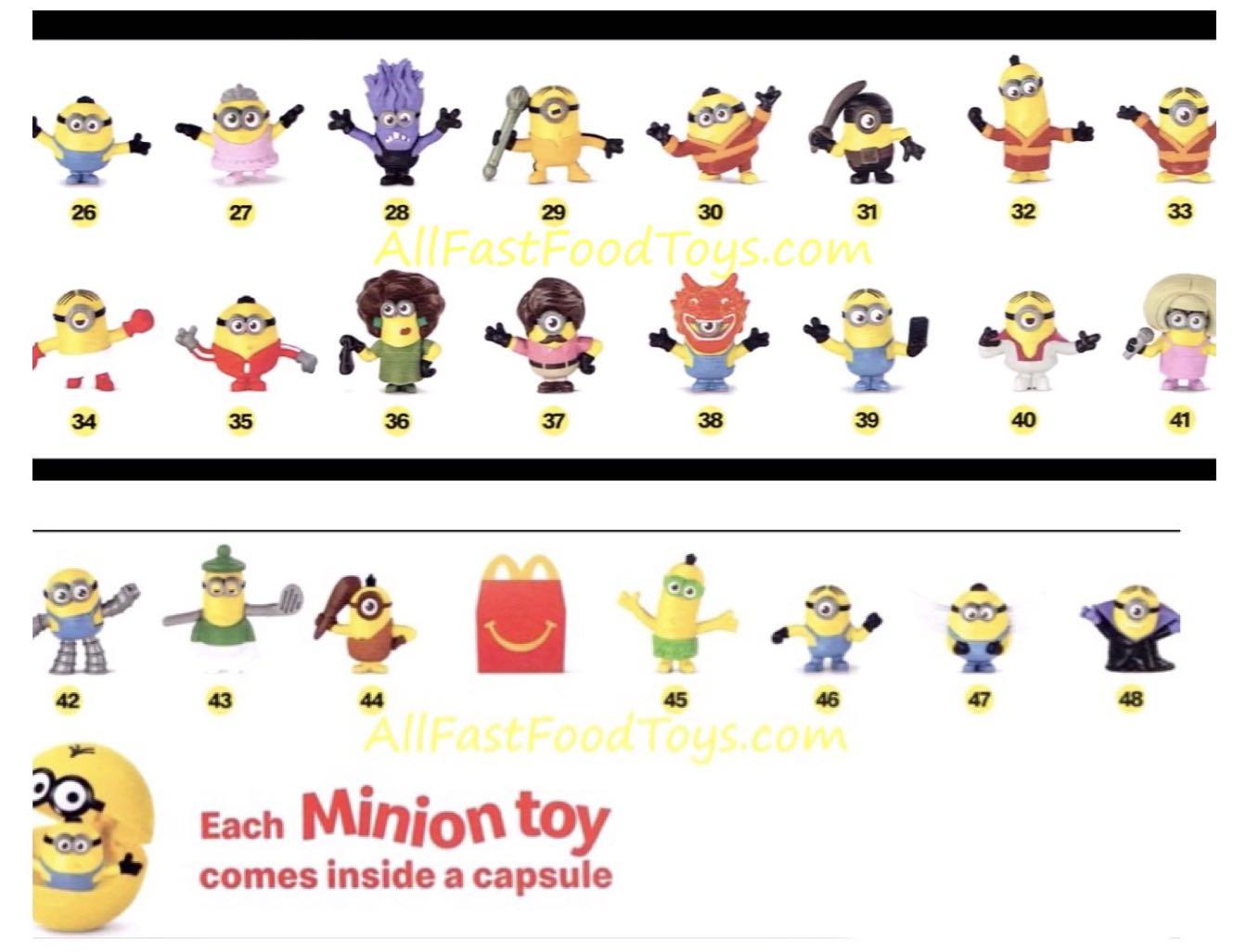 List of 2025 mcdonald's minion toys