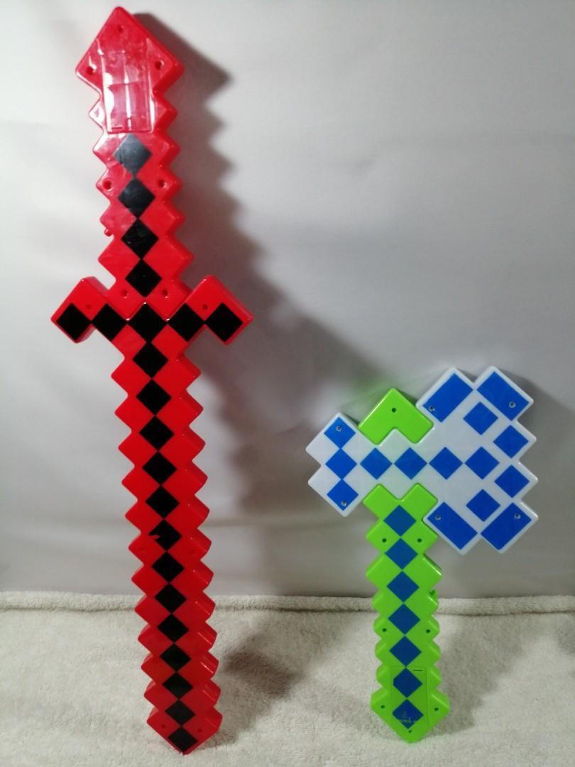 Minecraft Sword And Axe Toys With Light And Sound Hobbies Toys Toys Games On Carousell