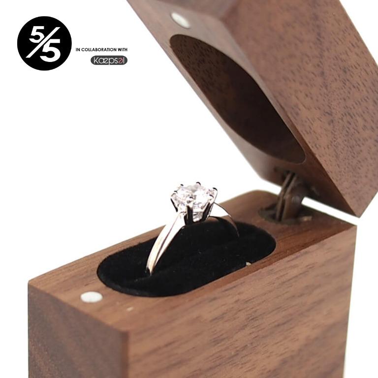 Mini Compact Wooden Block Design Ring Box Orion Box Design Craft Handmade Craft On Carousell