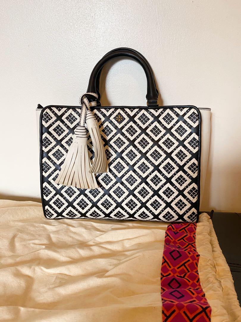 tory burch woven bag