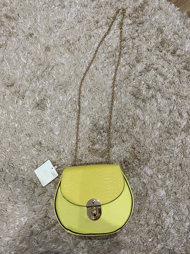new look yellow handbag