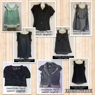 Used tops (S/XS) for sale.