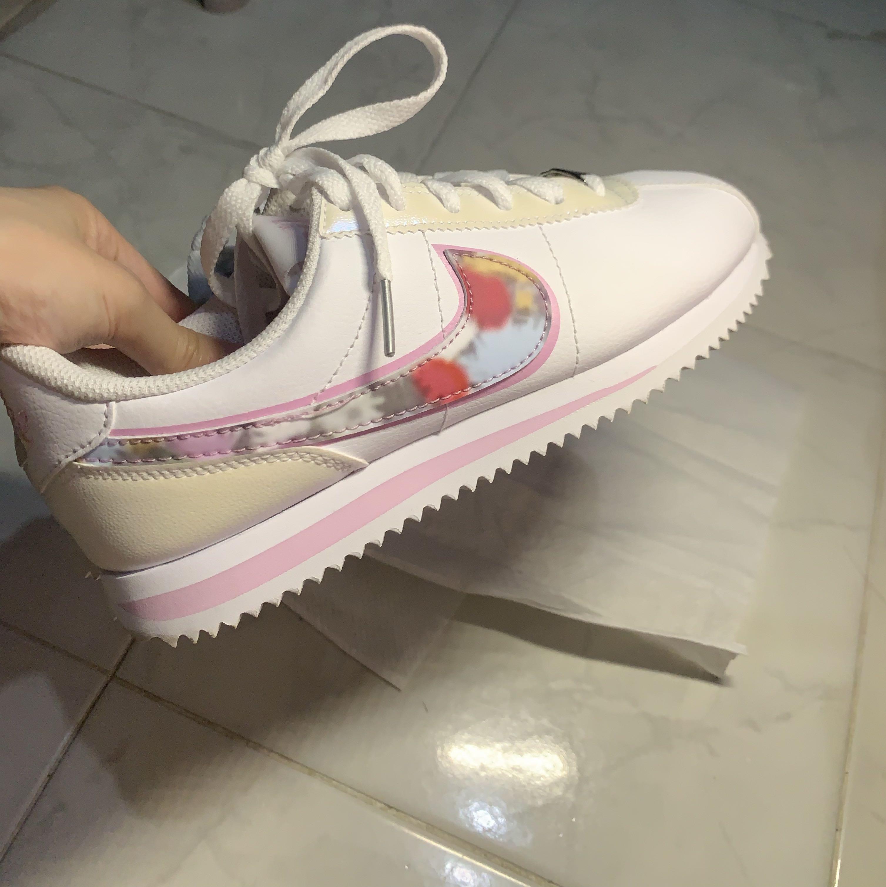 NIKE CORTEZ GS ARCTIC PINK波鞋, 女裝 