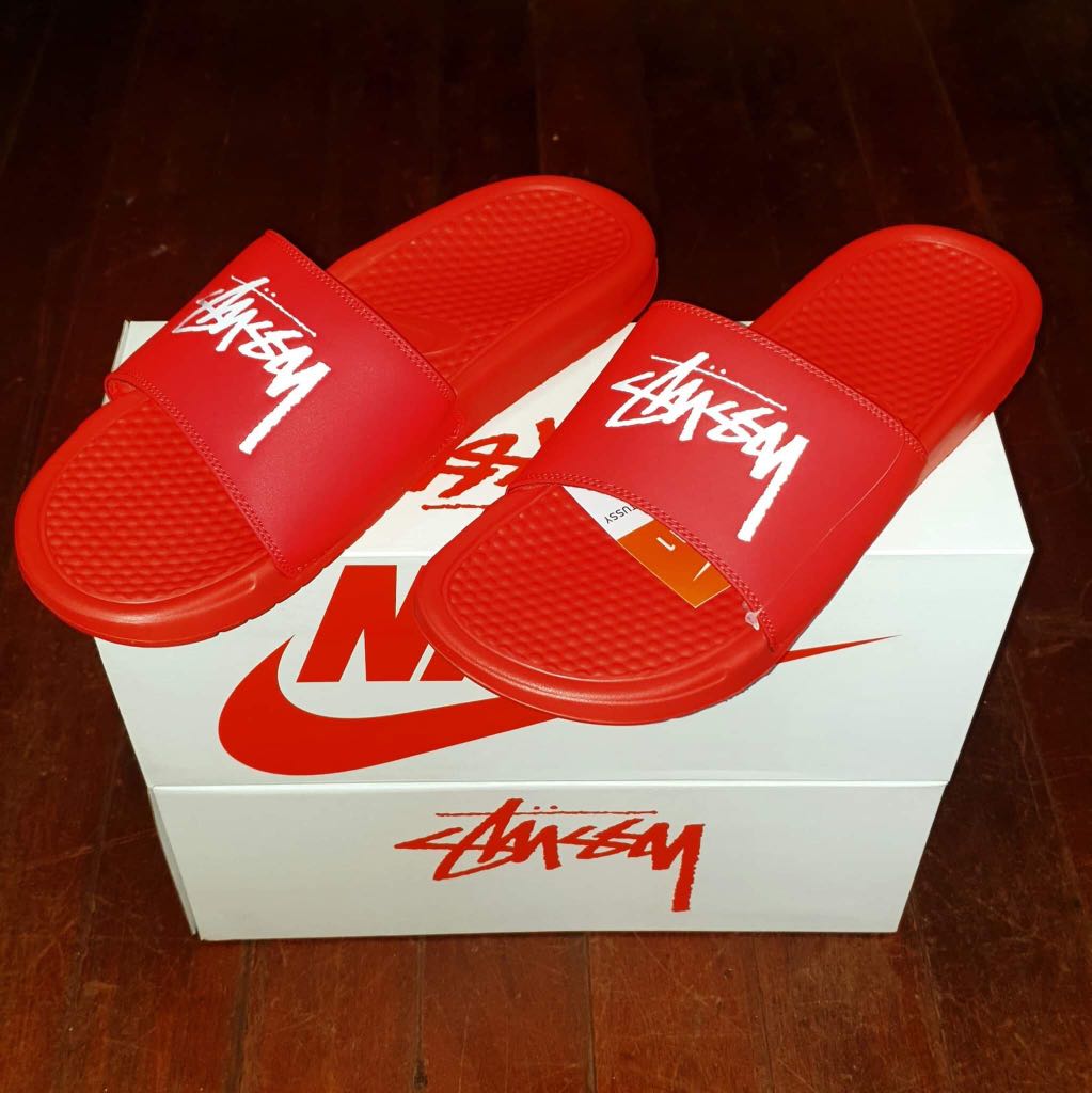 stussy nike slippers