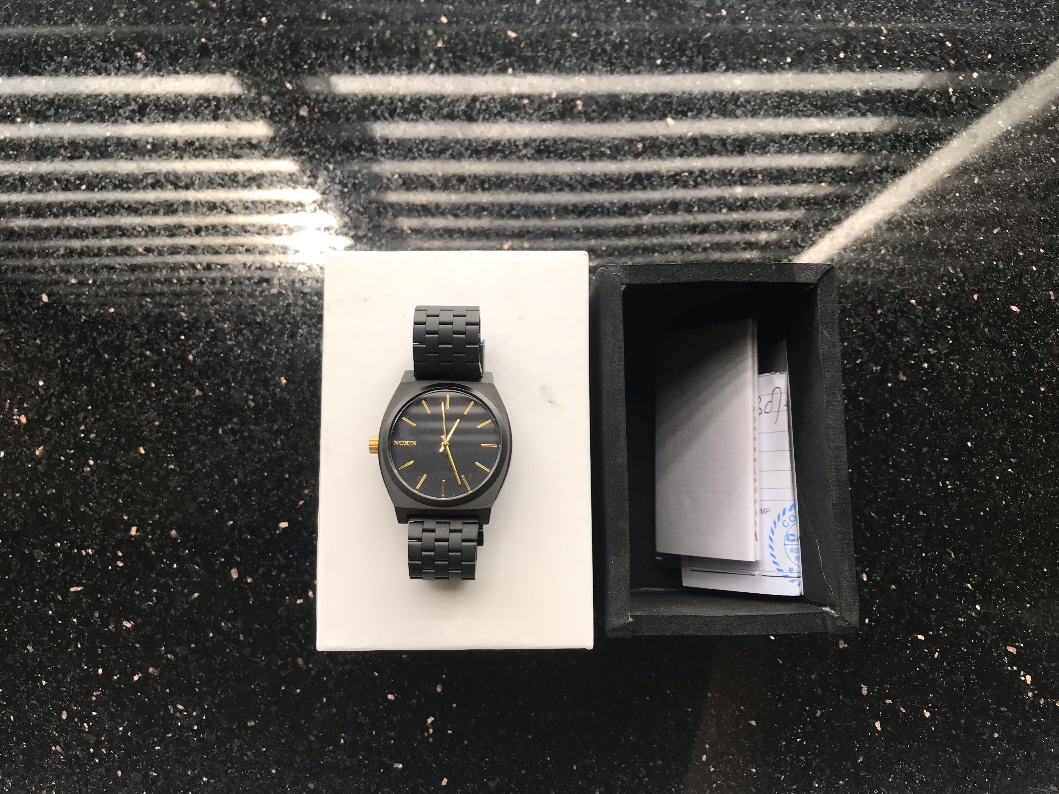 Nixon time teller matte black gold shop