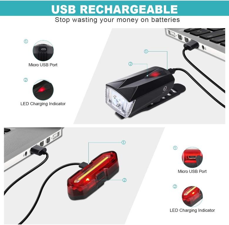 Techole bike best sale light set