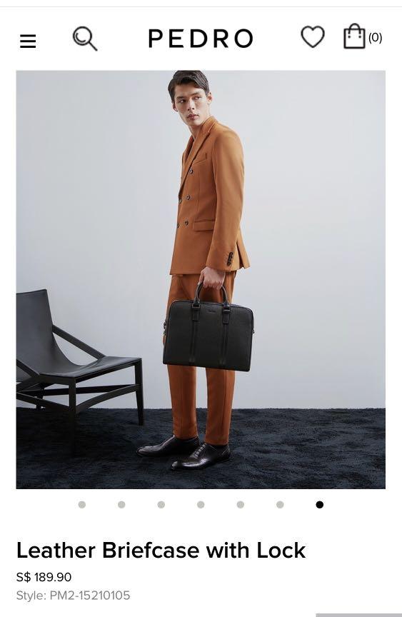 Pedro briefcase with lock Men s Fashion Bags Briefcases on Carousell