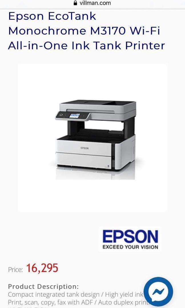 epson m3170 specifications