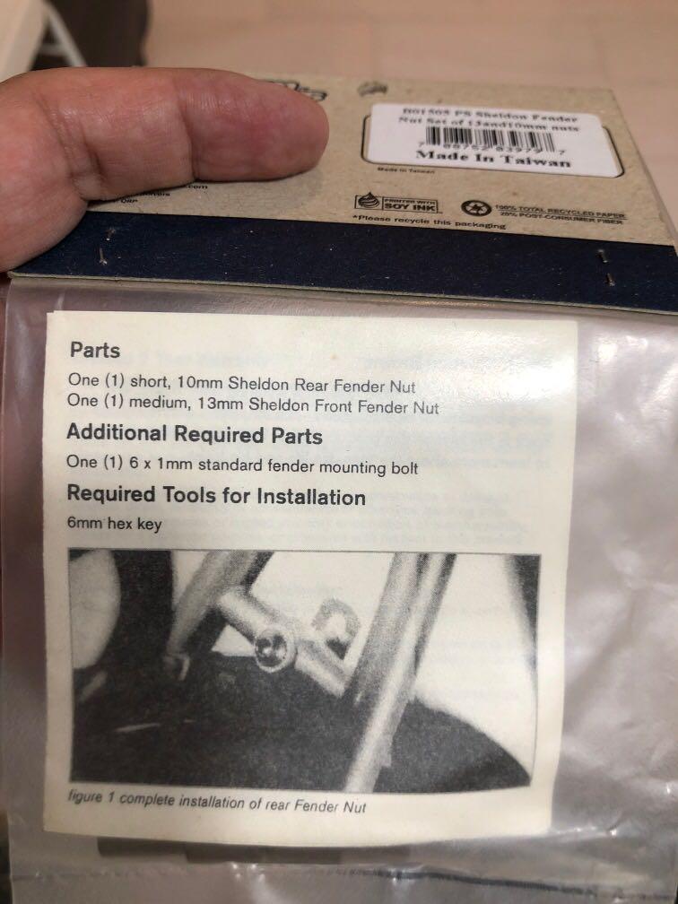 Problem solvers (Category: Parts & Accessories) located in Singapore. Submitted by euzekiel (Listing ID 1028905353, Image 3). Description: Sheldon fender nuts.