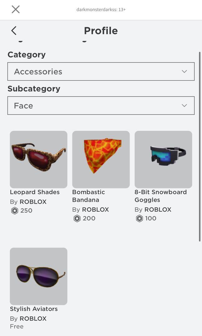 Roblox Toys Games Video Gaming Video Games On Carousell - roblox stylish aviators