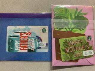 Starbucks cards set with sleeves pin intact