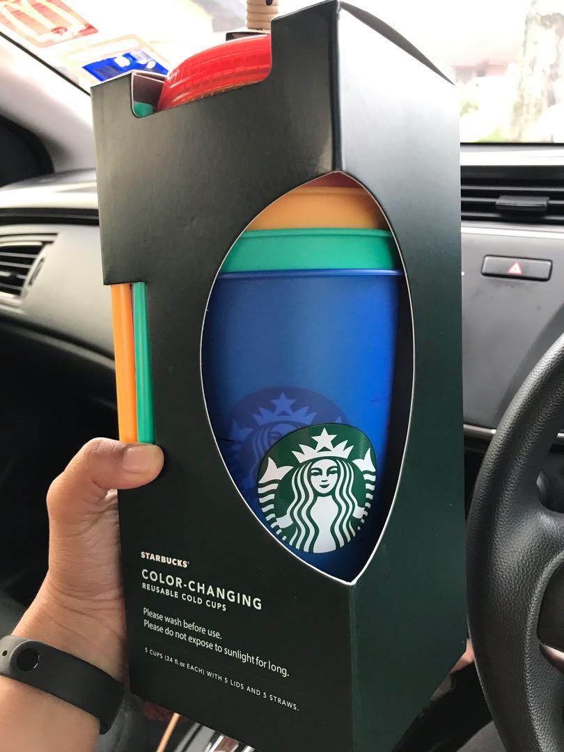 Starbucks Color Changing Reusable Cold Cups Kitchen Appliances On Carousell
