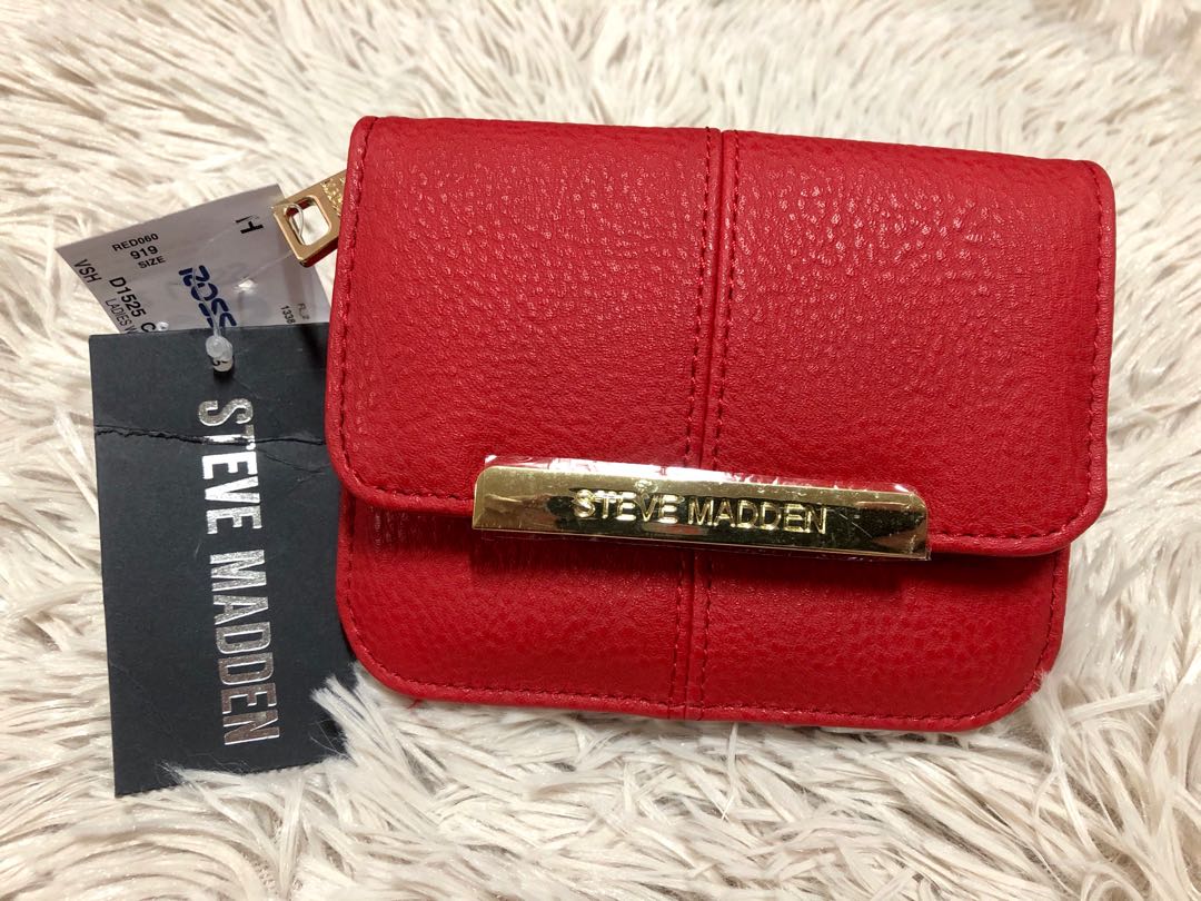 steve madden red wallet