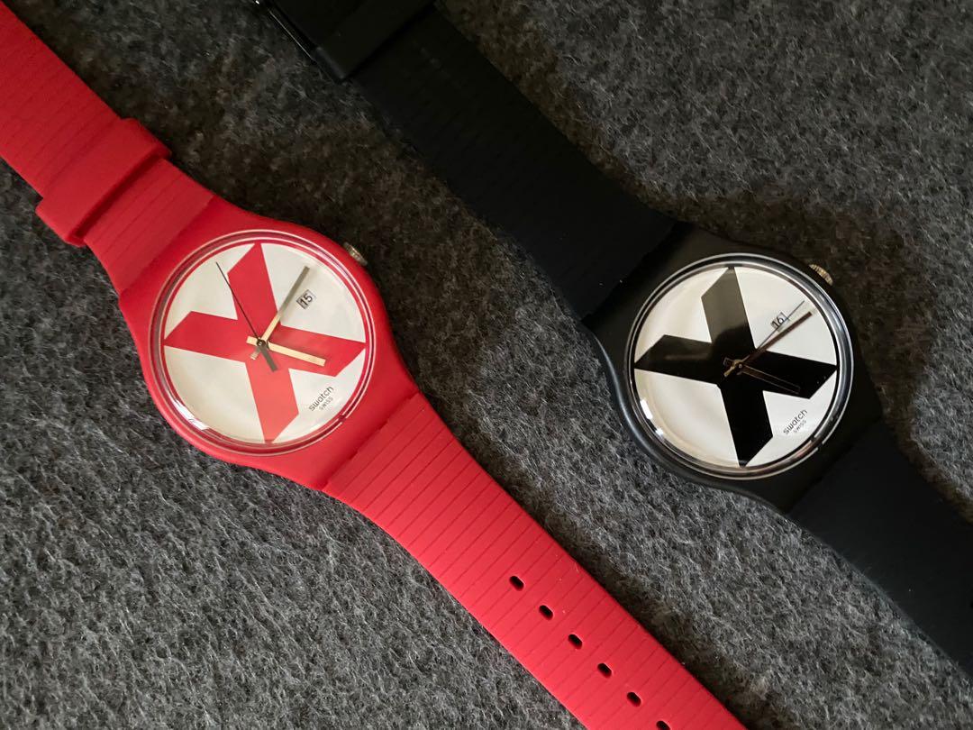 Swatch XX RATED RED SUOR400 AND XX RATED BLACK SUOB402