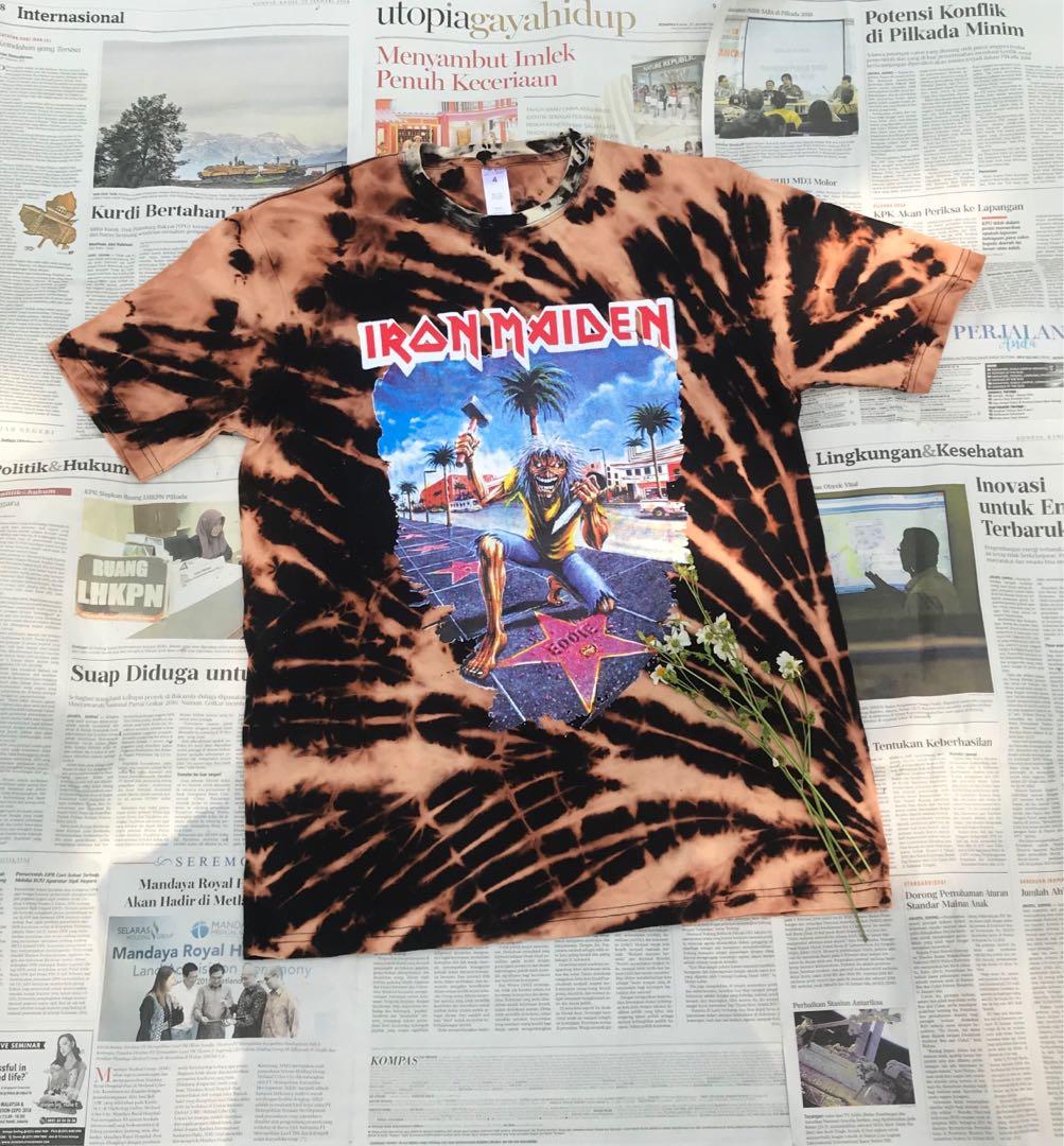 Tie dye band shirt, Fesyen Wanita 