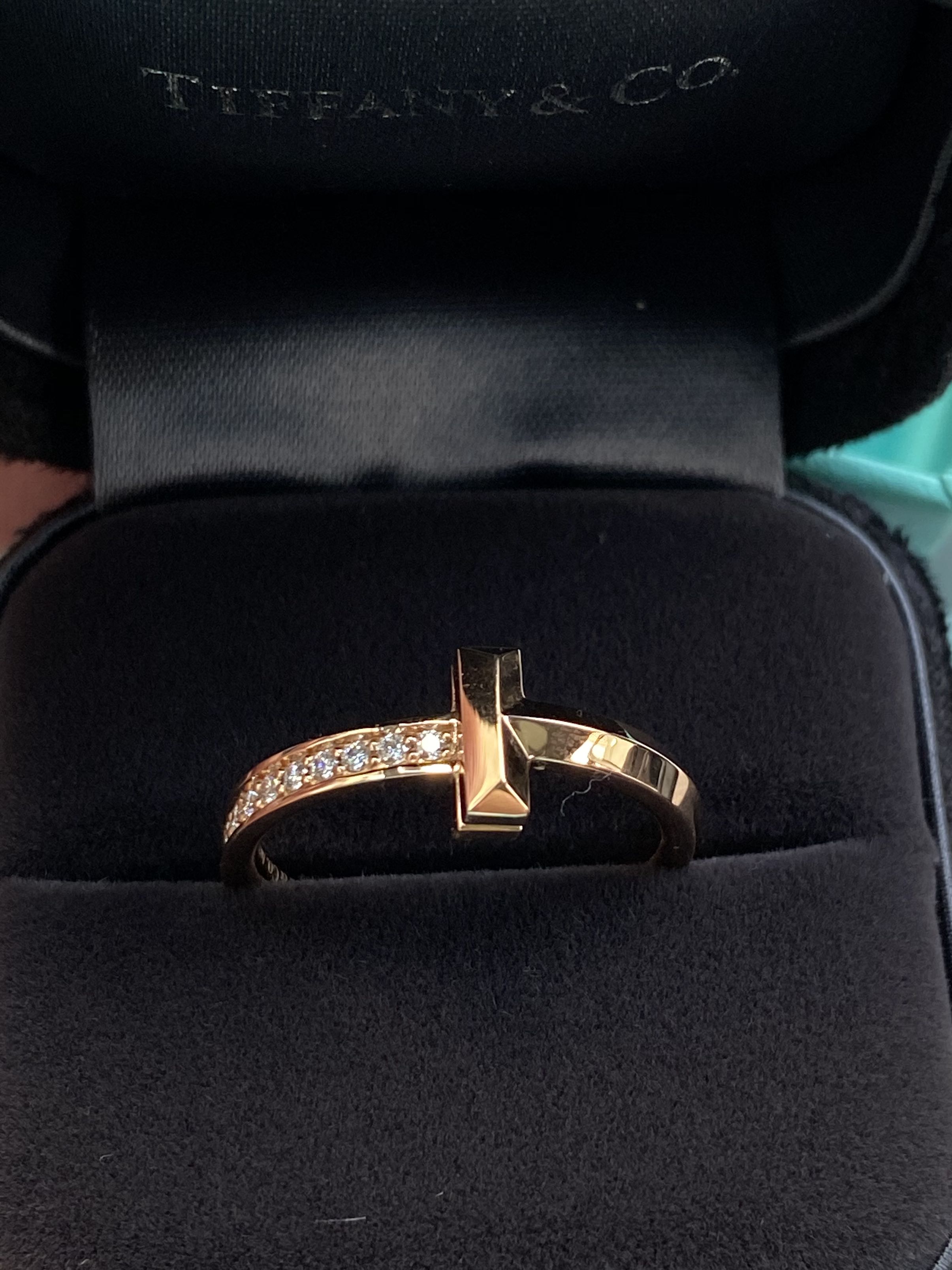 Tiffany Co T1 narrow diamond ring Carousell
