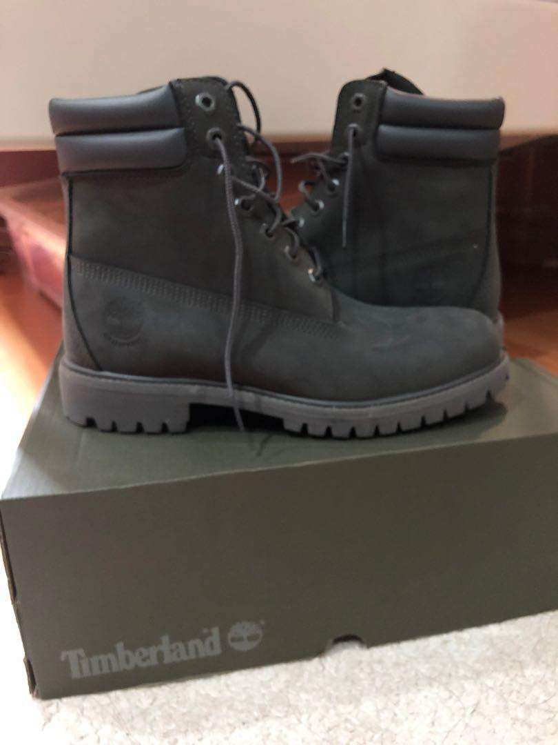 dark grey nubuck timberland boots