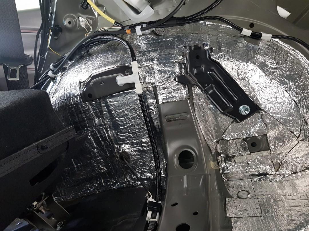 Toyota Harrier boot and rear tyre Soundproofing, Car Accessories, Accessories on Carousell