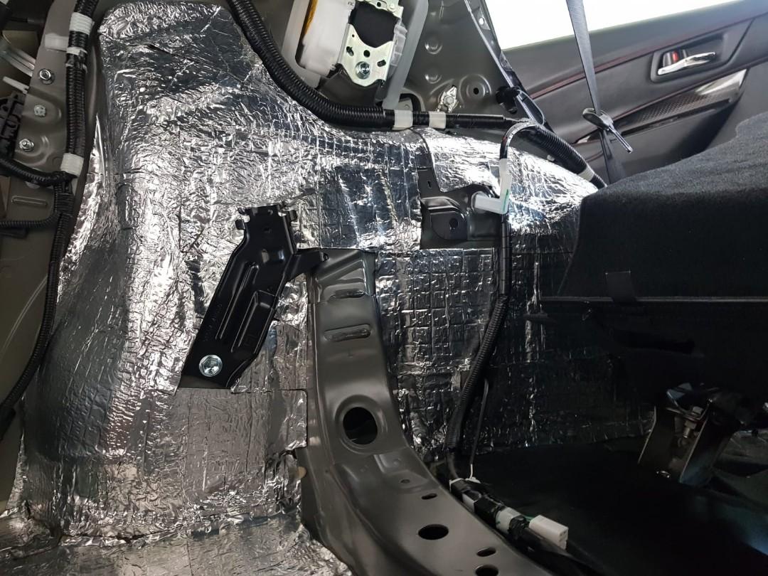 Toyota Harrier boot and rear tyre Soundproofing, Car Accessories, Accessories on Carousell
