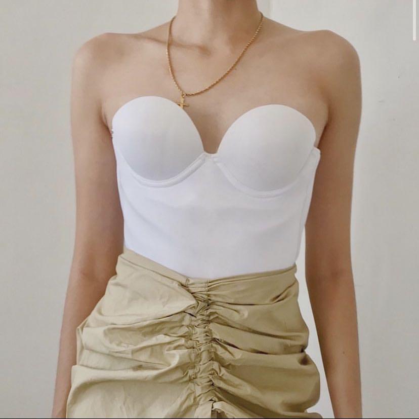 white bustier corset