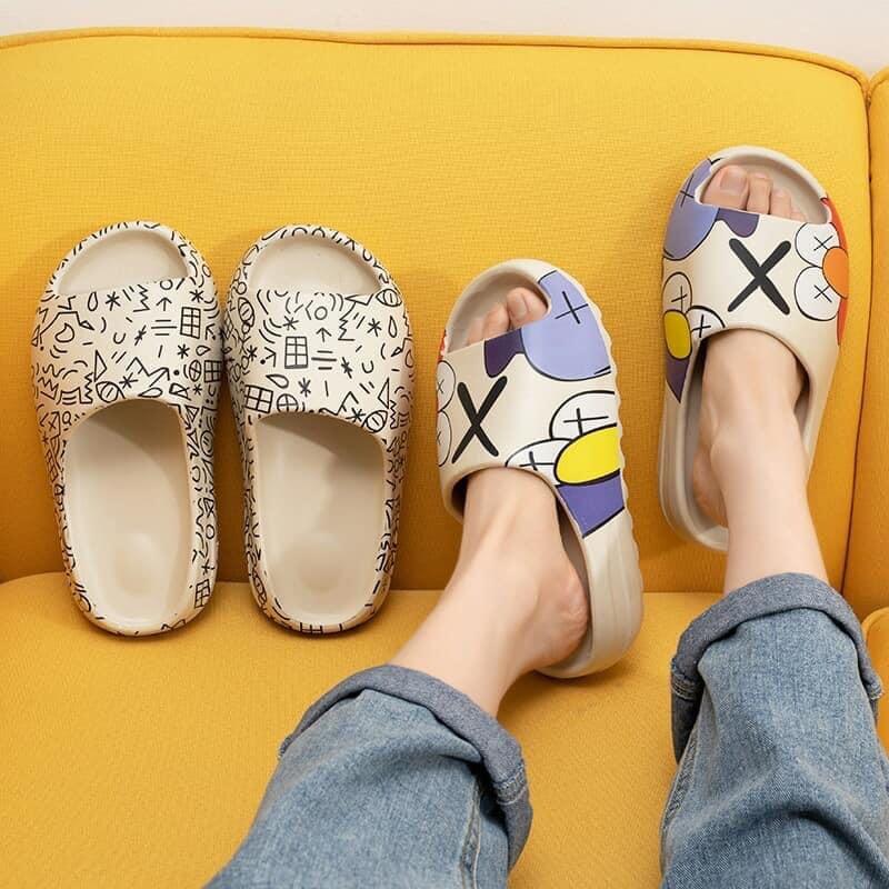 Yeezy Slides Exclusive Custom design, Men's Fashion, Footwear, Slippers & Slides on Carousell