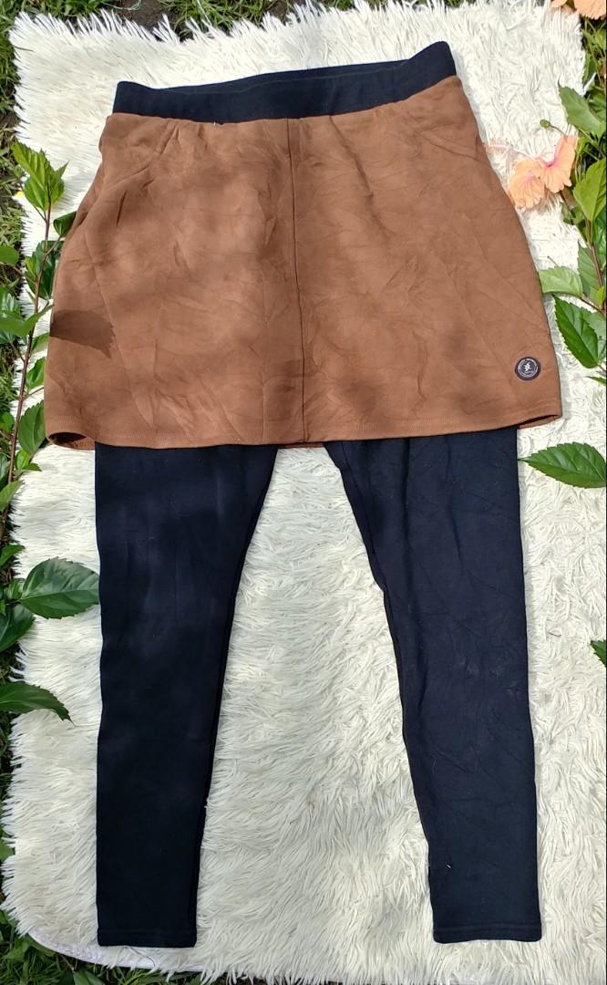 workout pants with skirt attached