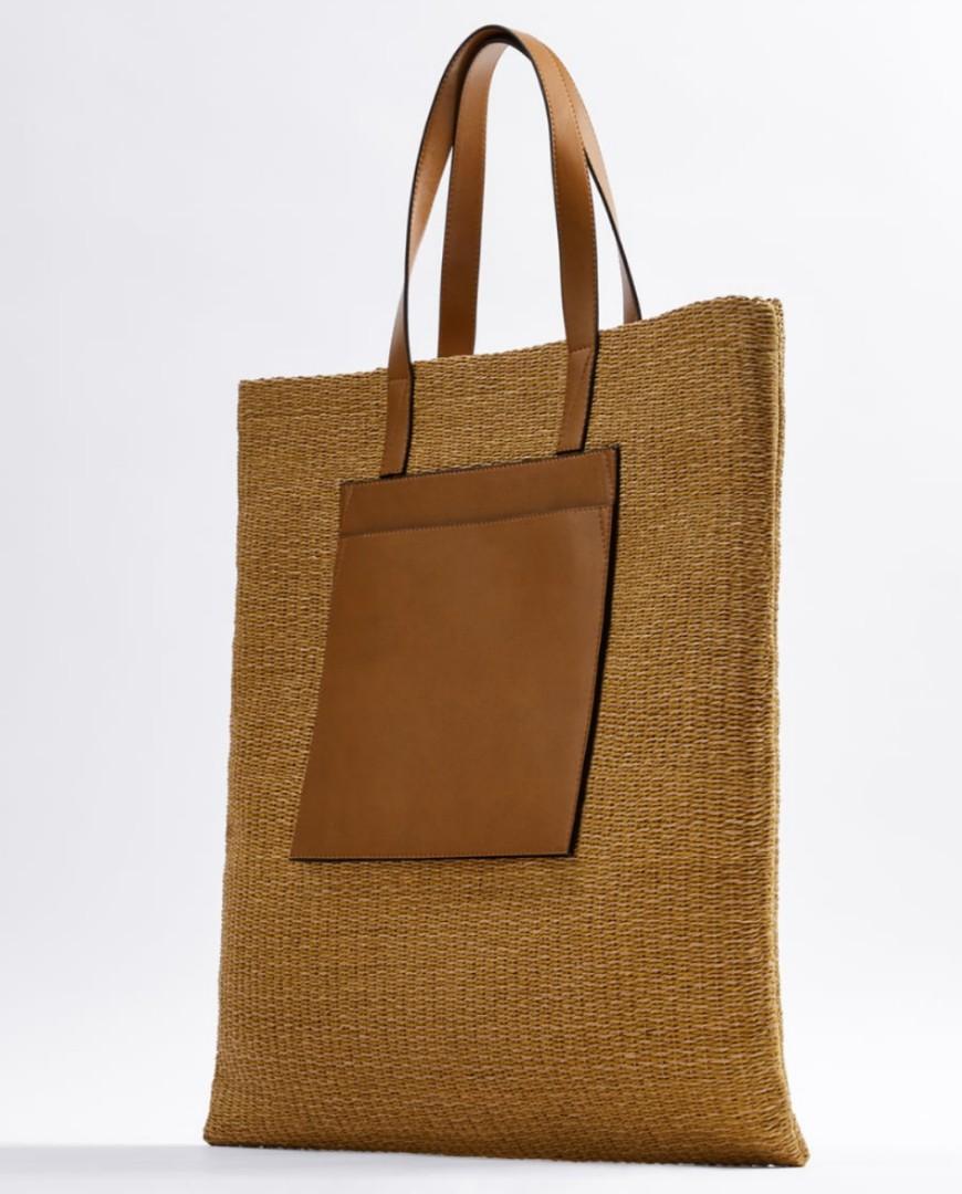 Zara plaited store tote bag