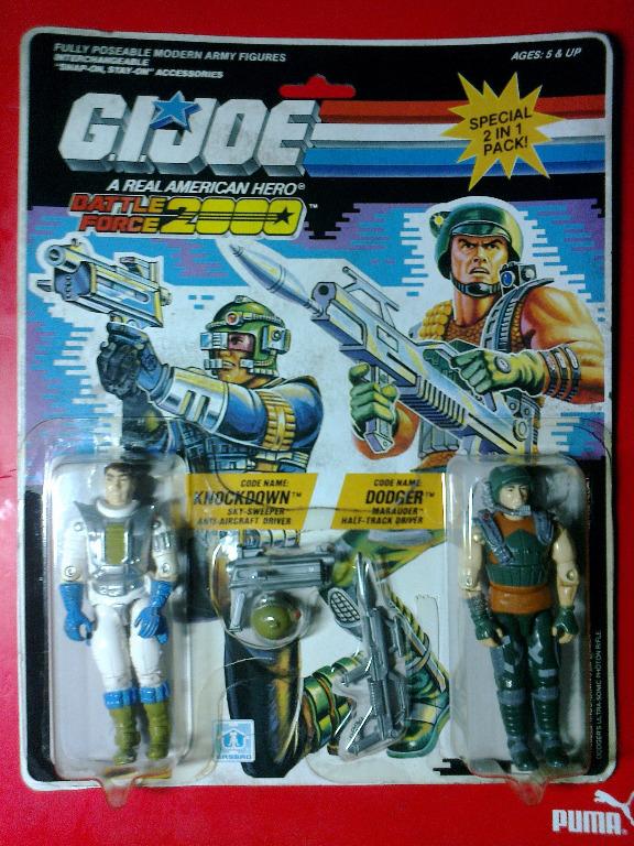 1987 Vintage GI Joe (Battle Force 2000) Knockdown and Dodger (Hasbro), Hobbies & Toys, Toys
