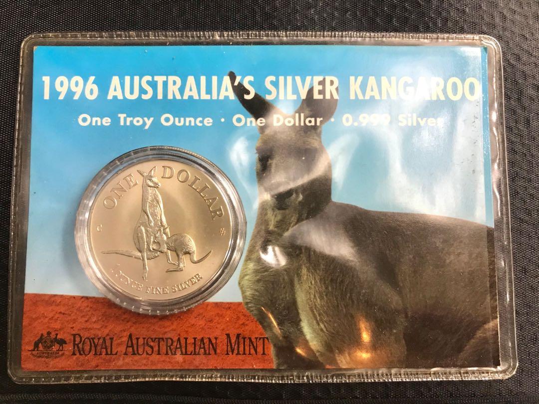 1995 1oz .999 Silver Coin $1 Kangaroo UNC Australia one ounce 