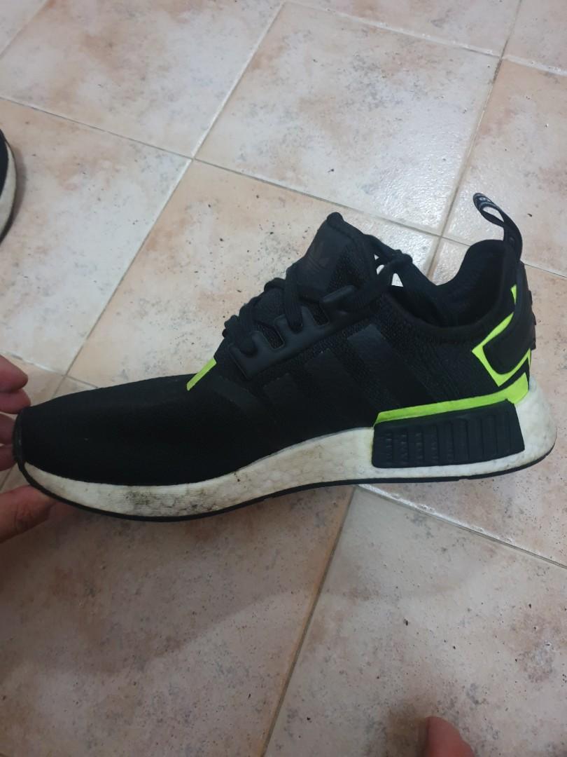 Nmd black and shop neon green